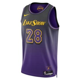 Camiseta Hombre NBA Los Angeles Lakers Rui Hachimura 2024-25 Nike City Edition Violeta Swingman